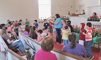 Congregation at a Sunday Service